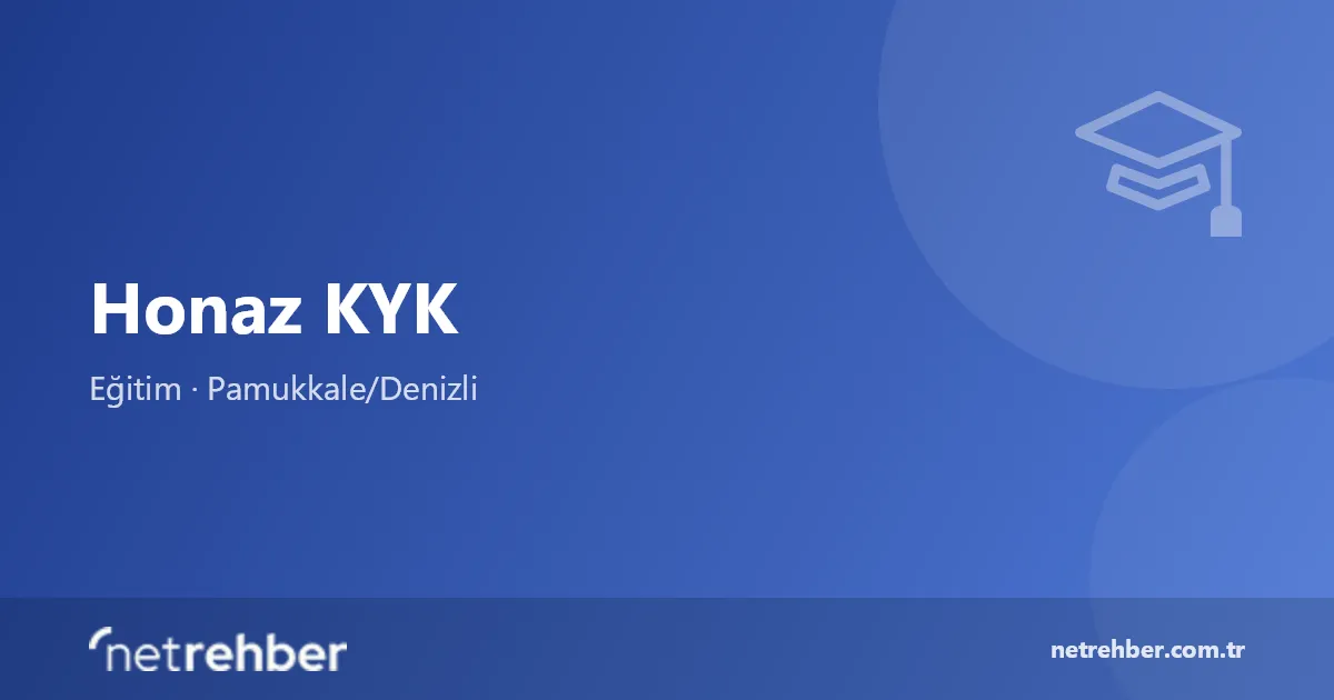 Honaz KYK kapak görseli