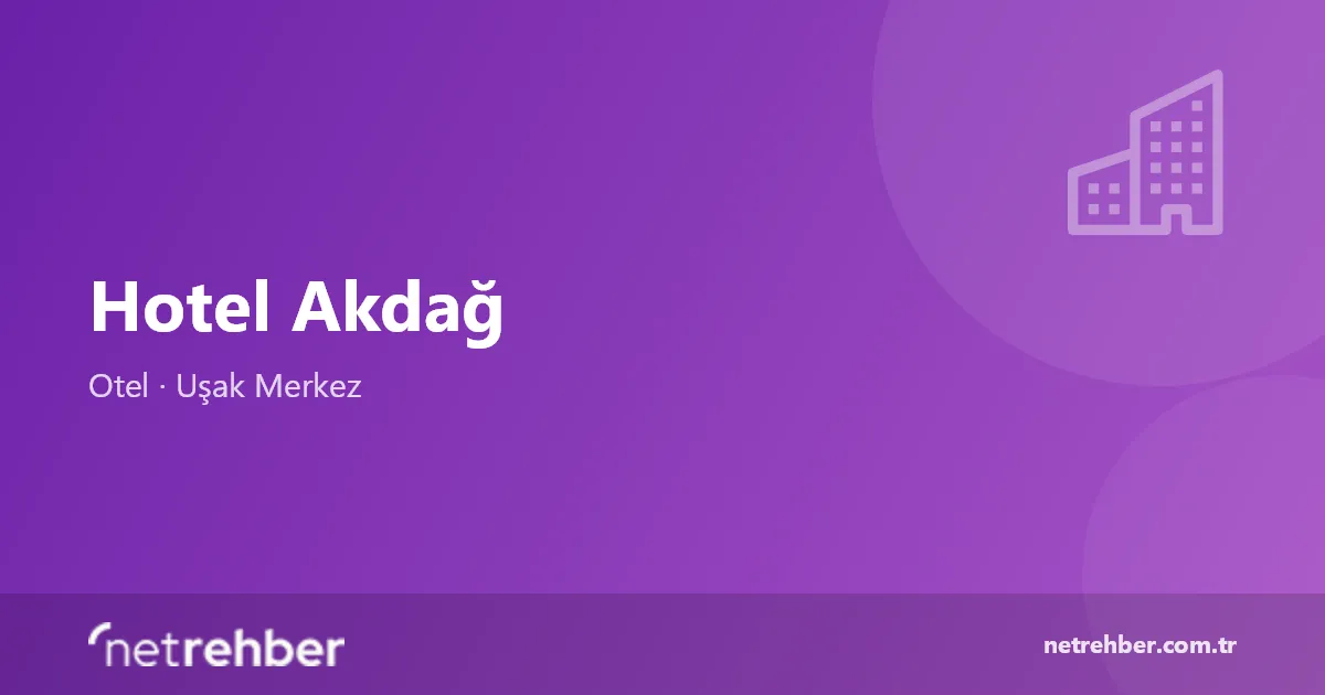 Hotel Akdağ kapak görseli