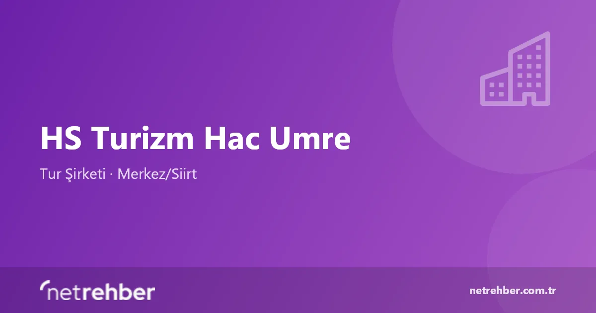 HS Turizm Hac Umre kapak görseli