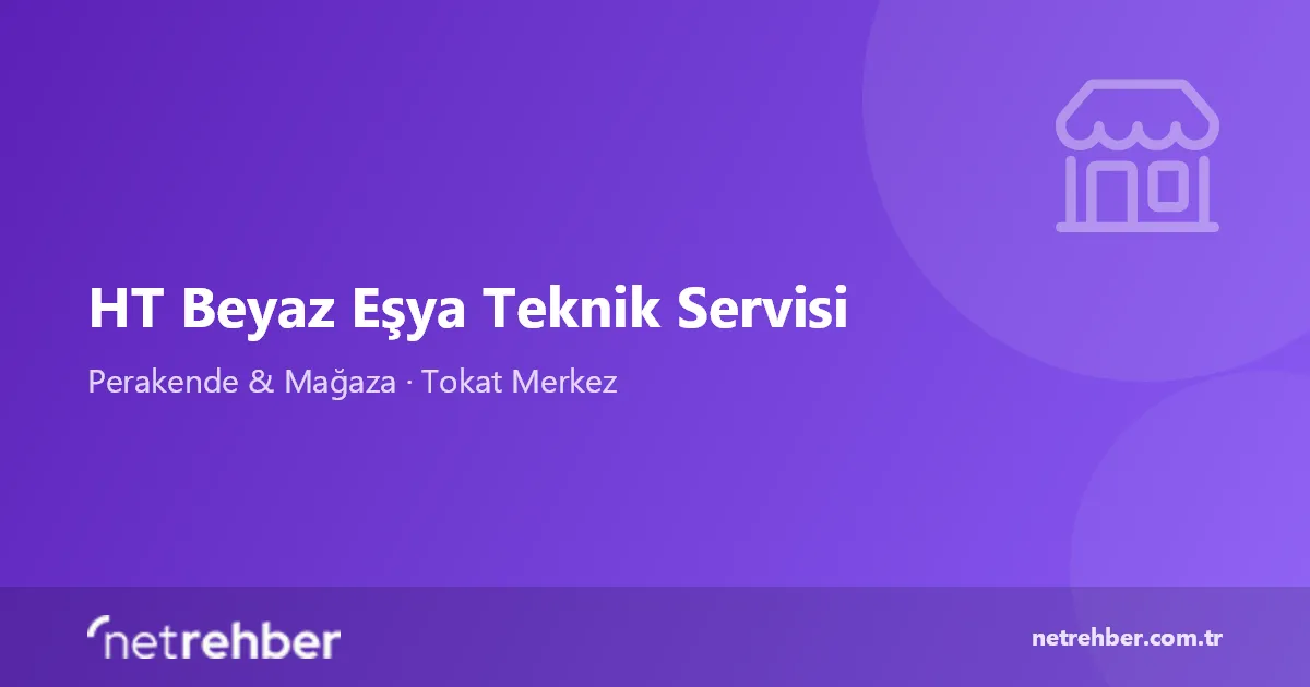 HT Beyaz Eşya Teknik Servisi kapak görseli