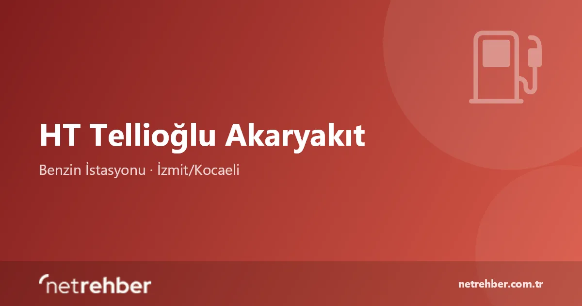 HT Tellioğlu Akaryakıt kapak görseli