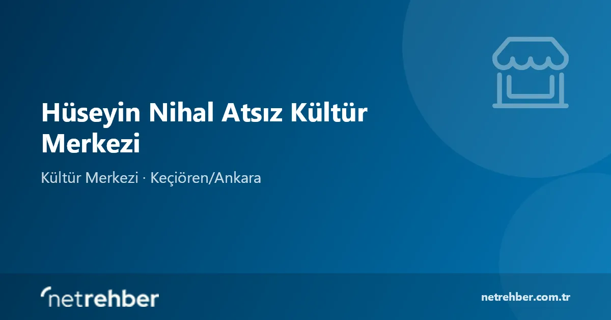 Hüseyin Nihal Atsız Kültür Merkezi kapak görseli