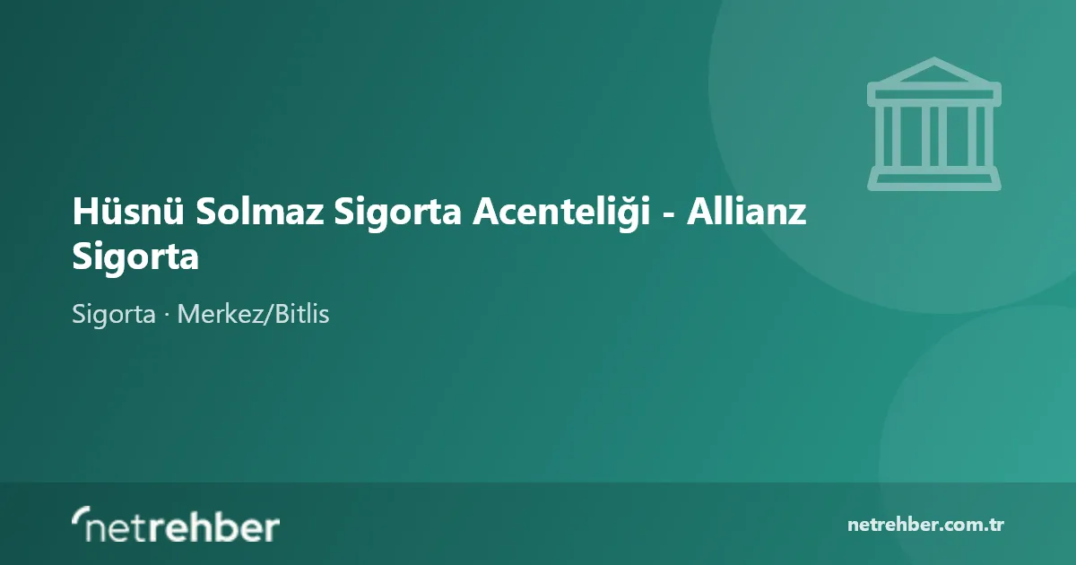 Hüsnü Solmaz Sigorta Acenteliği - Allianz Sigorta kapak görseli