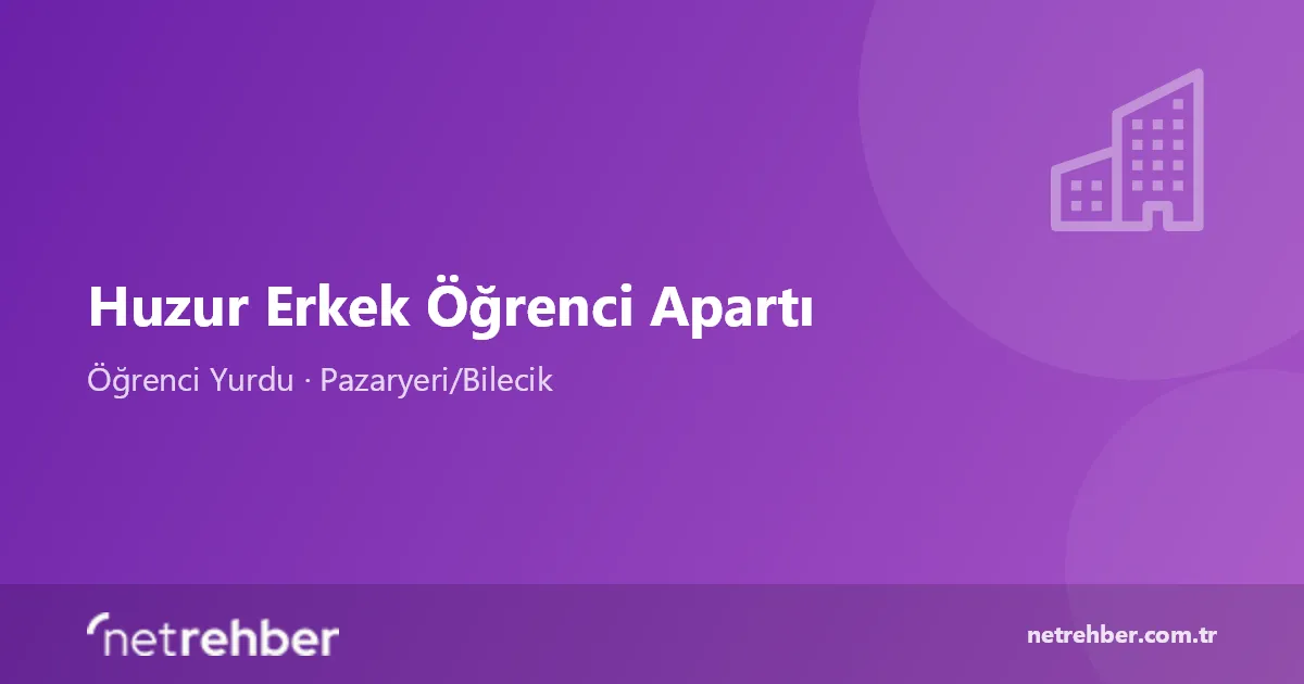 Huzur Erkek Öğrenci Apartı kapak görseli