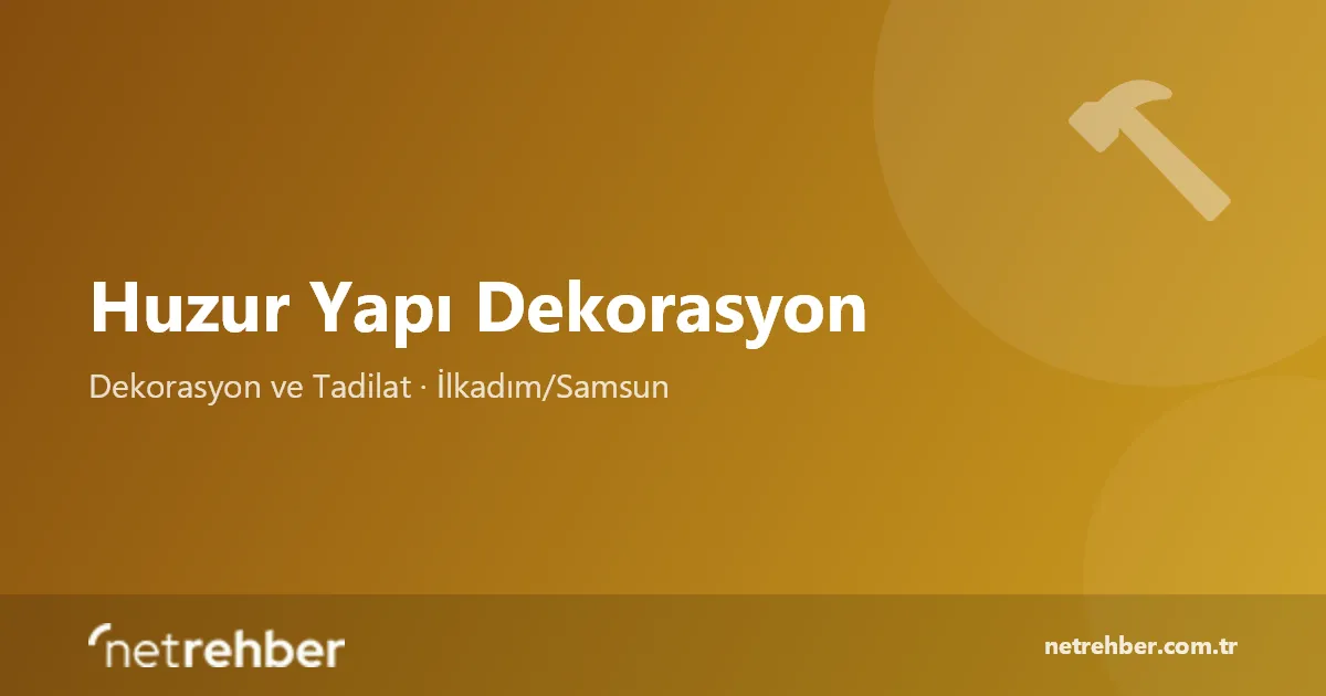 Huzur Yapı Dekorasyon kapak görseli