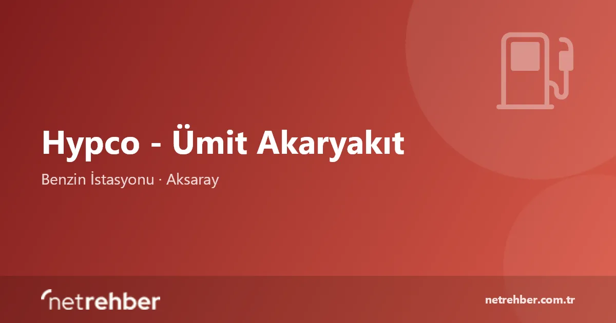 Hypco - Ümit Akaryakıt kapak görseli
