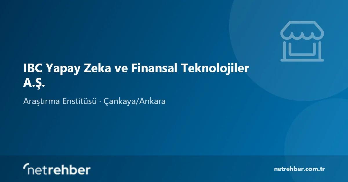 IBC Yapay Zeka ve Finansal Teknolojiler A.Ş. kapak görseli