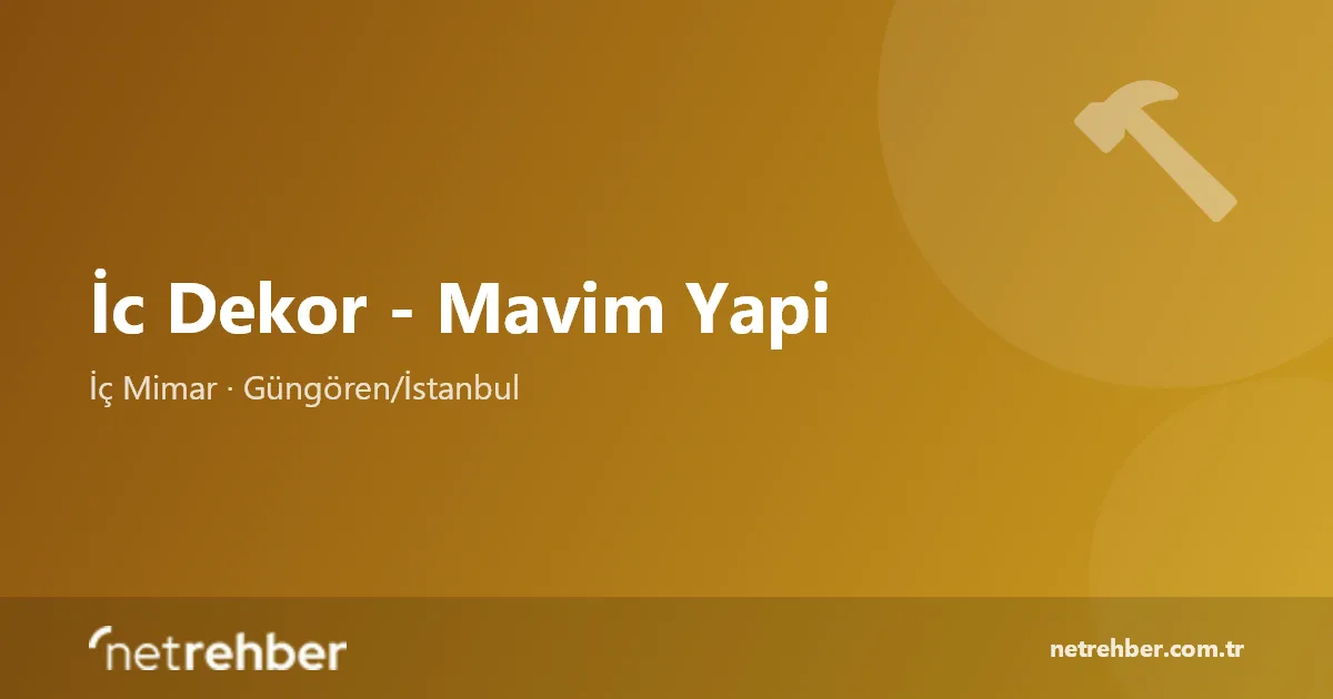 İc Dekor - Mavim Yapi kapak görseli