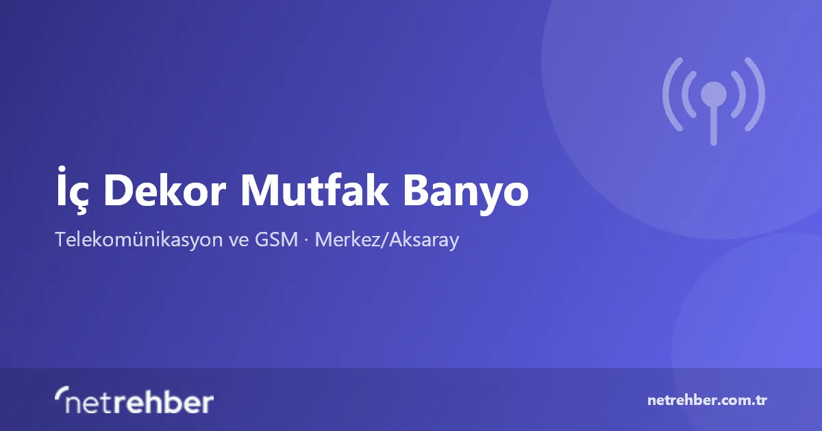 İç Dekor Mutfak Banyo kapak görseli