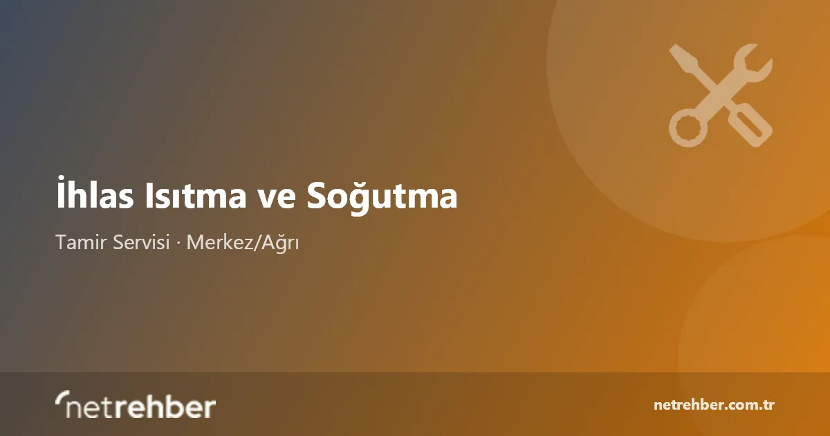 İhlas Isıtma ve Soğutma kapak görseli