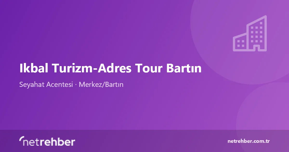 Ikbal Turizm-Adres Tour Bartın kapak görseli
