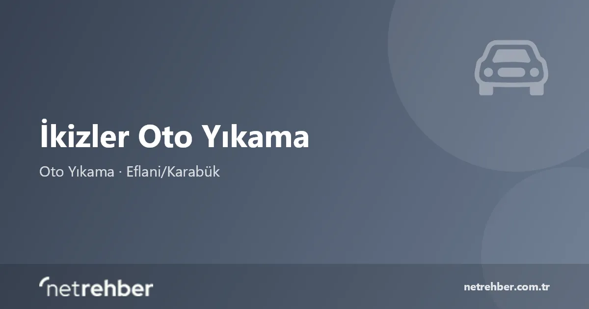 İkizler Oto Yıkama kapak görseli