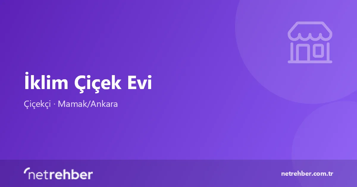 İklim Çiçek Evi kapak görseli