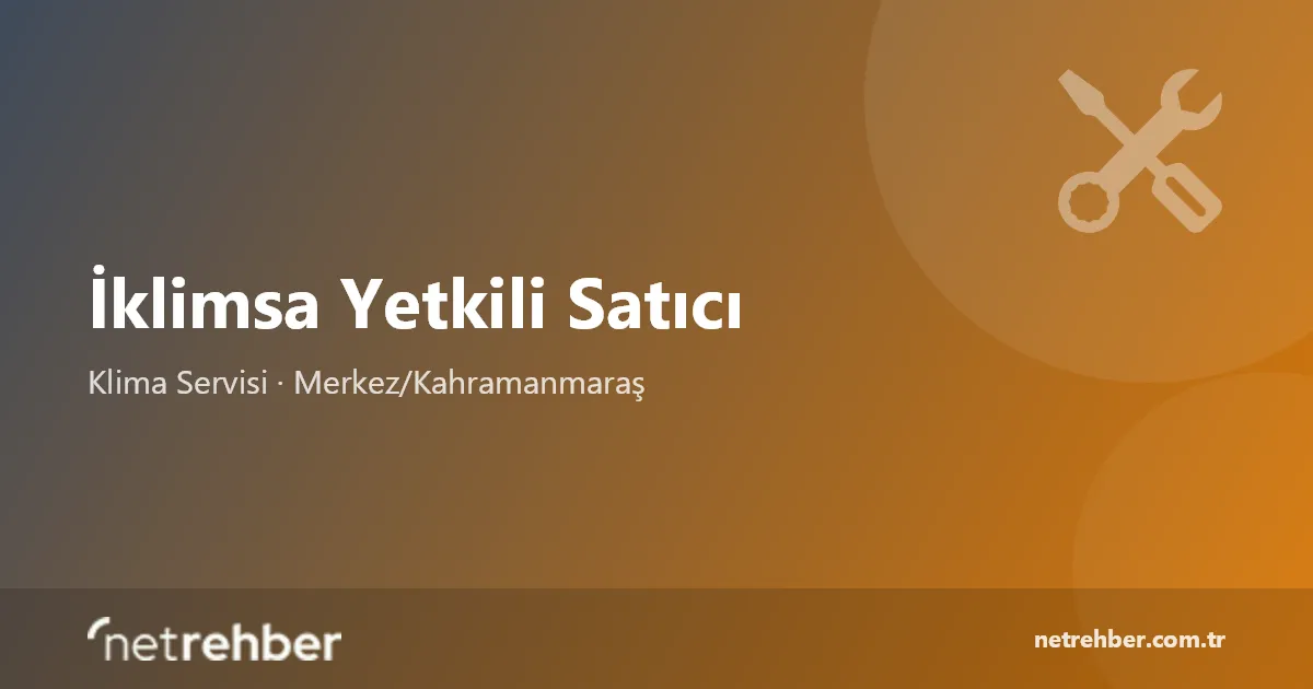 İklimsa Yetkili Satıcı kapak görseli