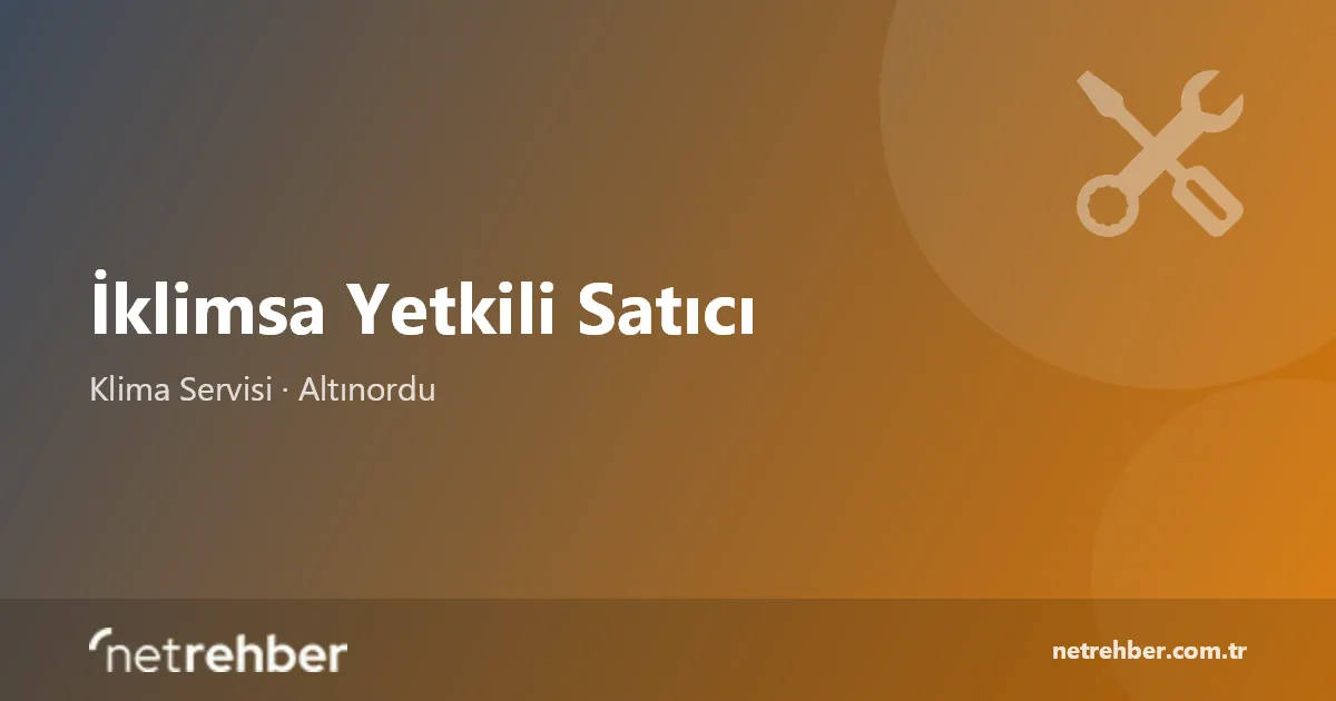 İklimsa Yetkili Satıcı kapak görseli