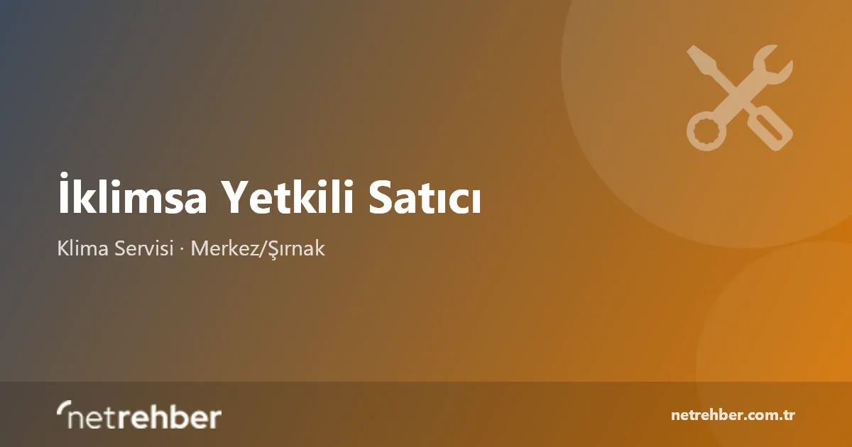 İklimsa Yetkili Satıcı kapak görseli