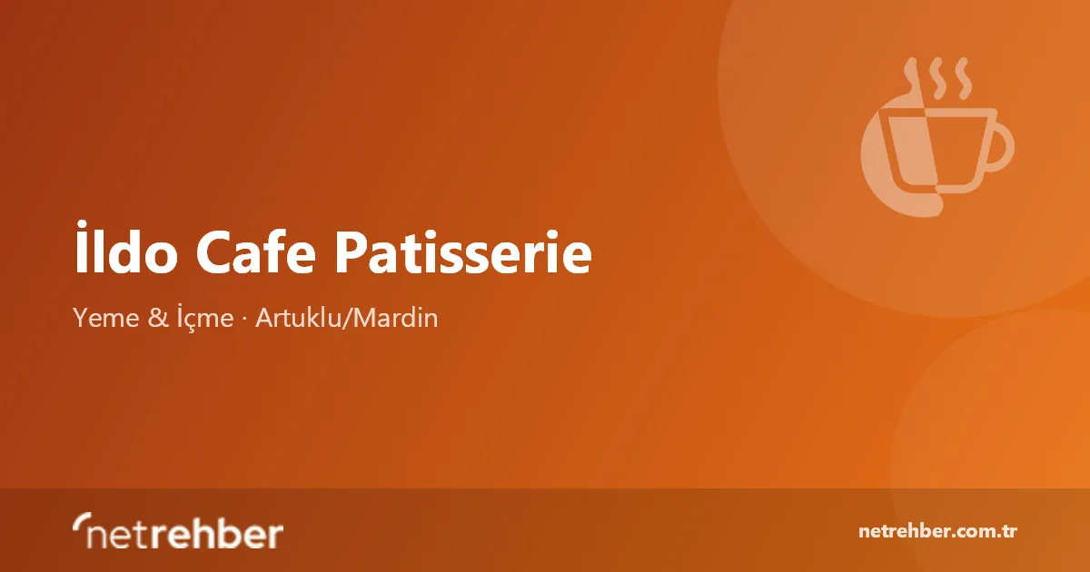 İldo Cafe Patisserie kapak görseli