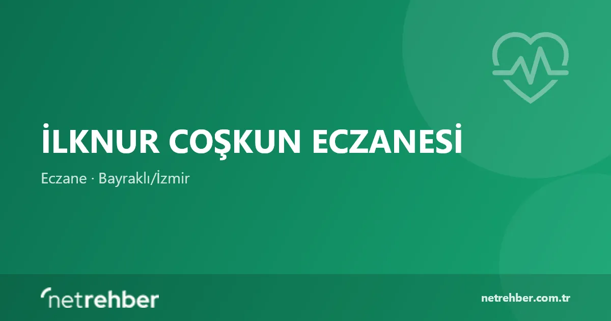 İlknur Coşkun Eczanesi kapak görseli
