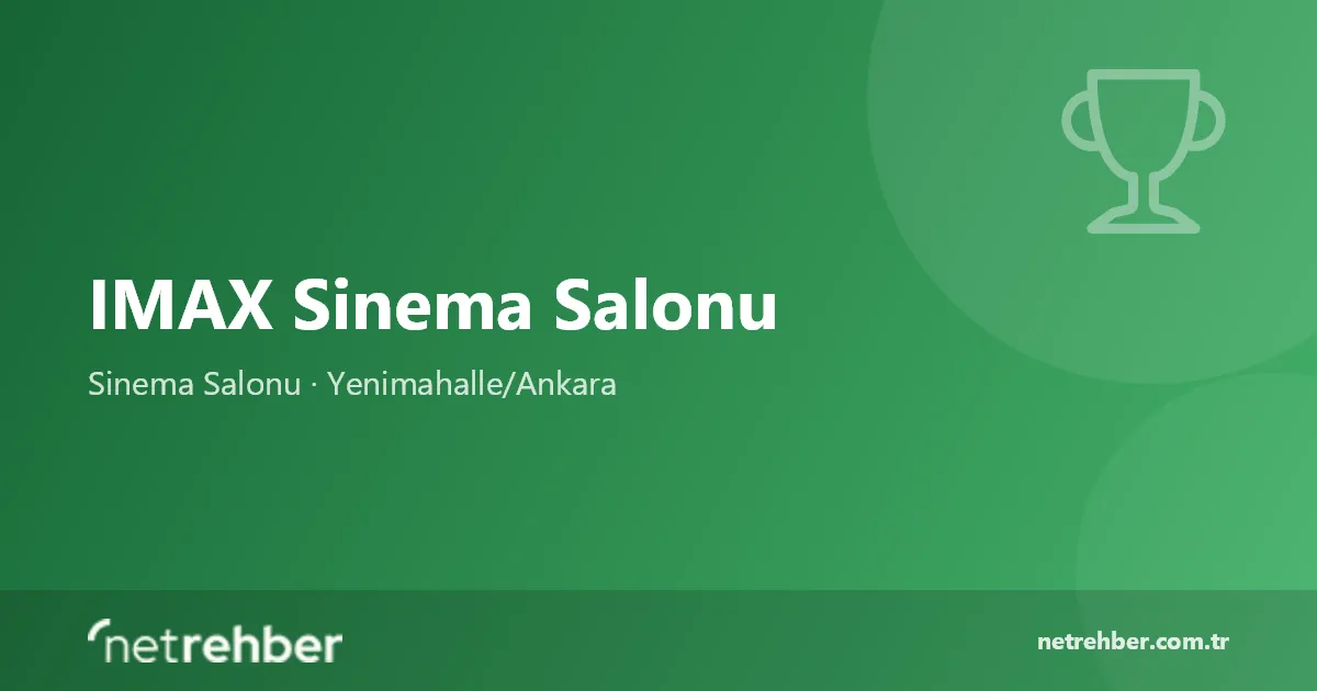IMAX Sinema Salonu kapak görseli