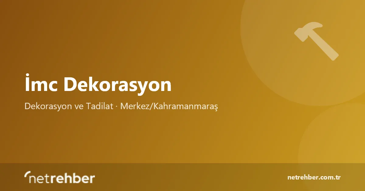 İmc Dekorasyon kapak görseli