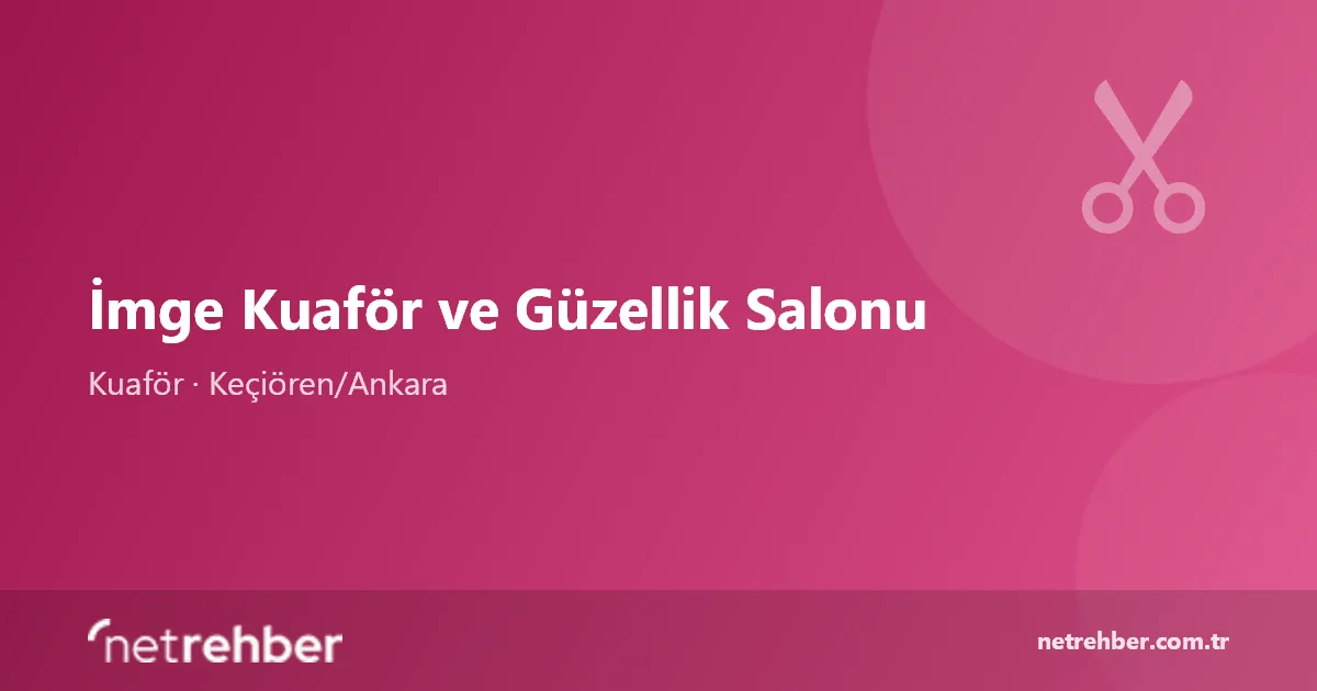 İmge Kuaför ve Güzellik Salonu kapak görseli