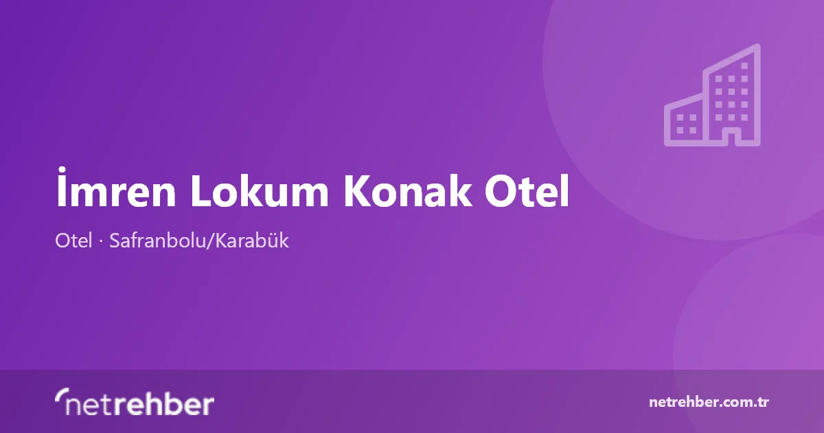 İmren Lokum Konak Otel kapak görseli