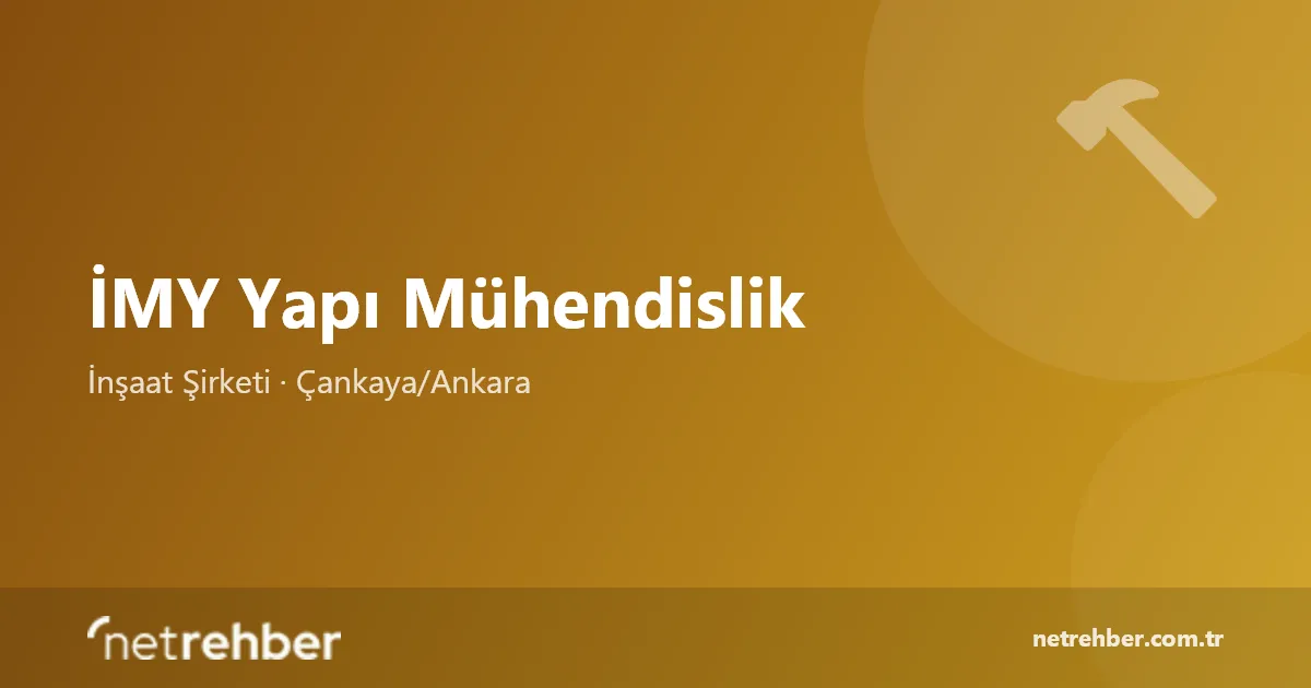 İMY Yapı Mühendislik kapak görseli