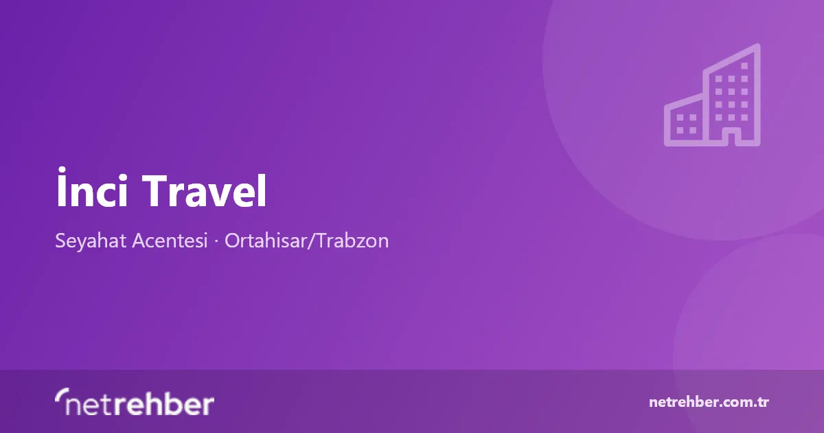 İnci Travel kapak görseli
