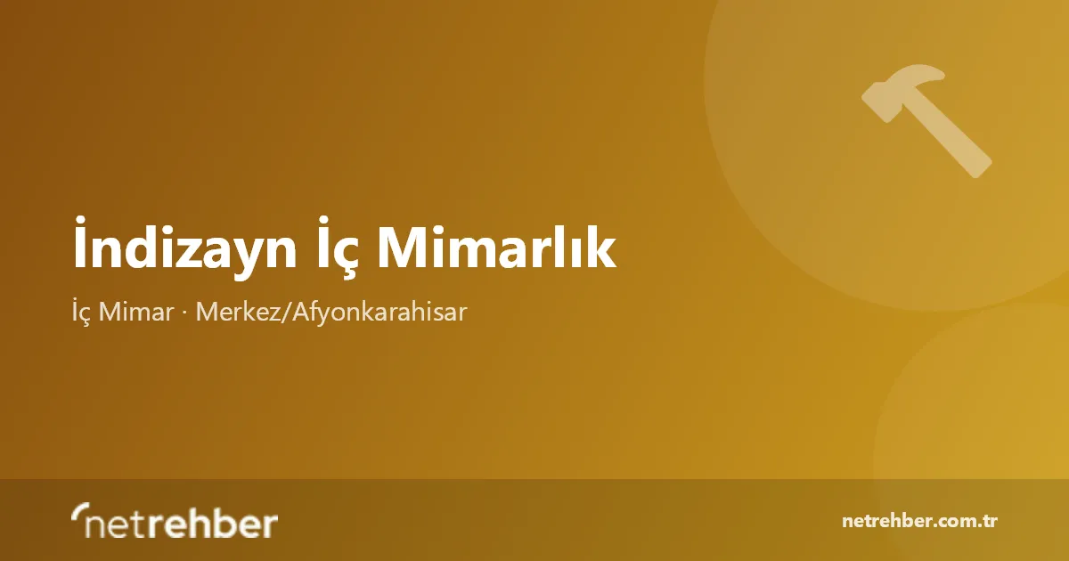 İndizayn İç Mimarlık kapak görseli