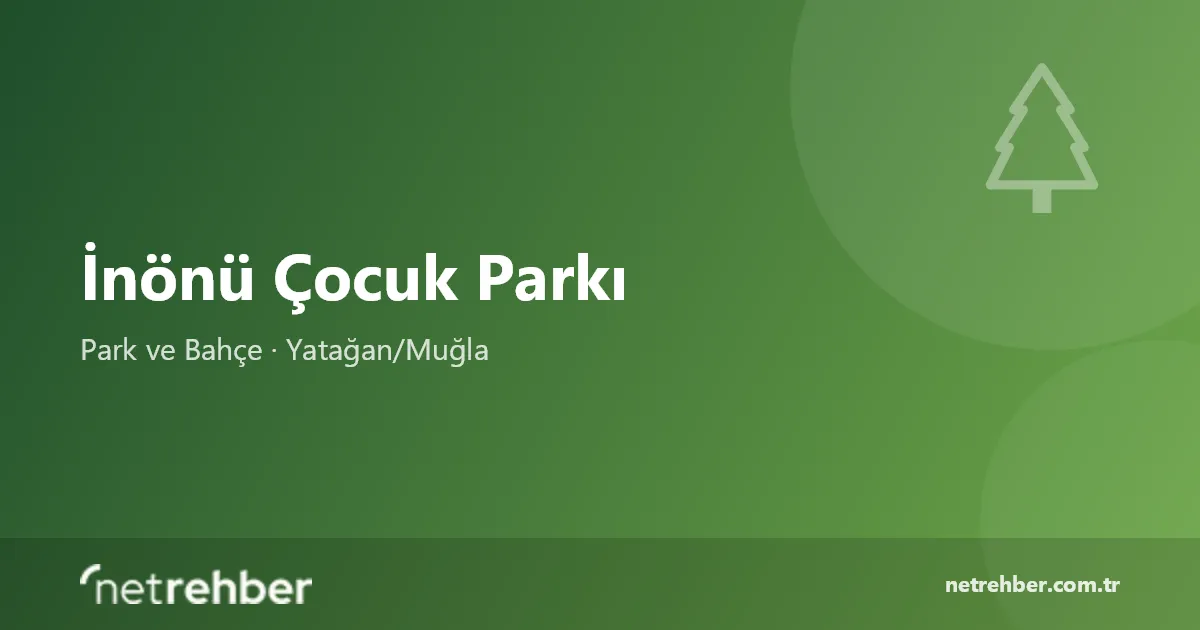 İnönü Çocuk Parkı kapak görseli