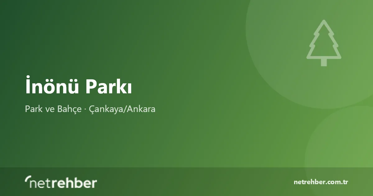 İnönü Parkı kapak görseli