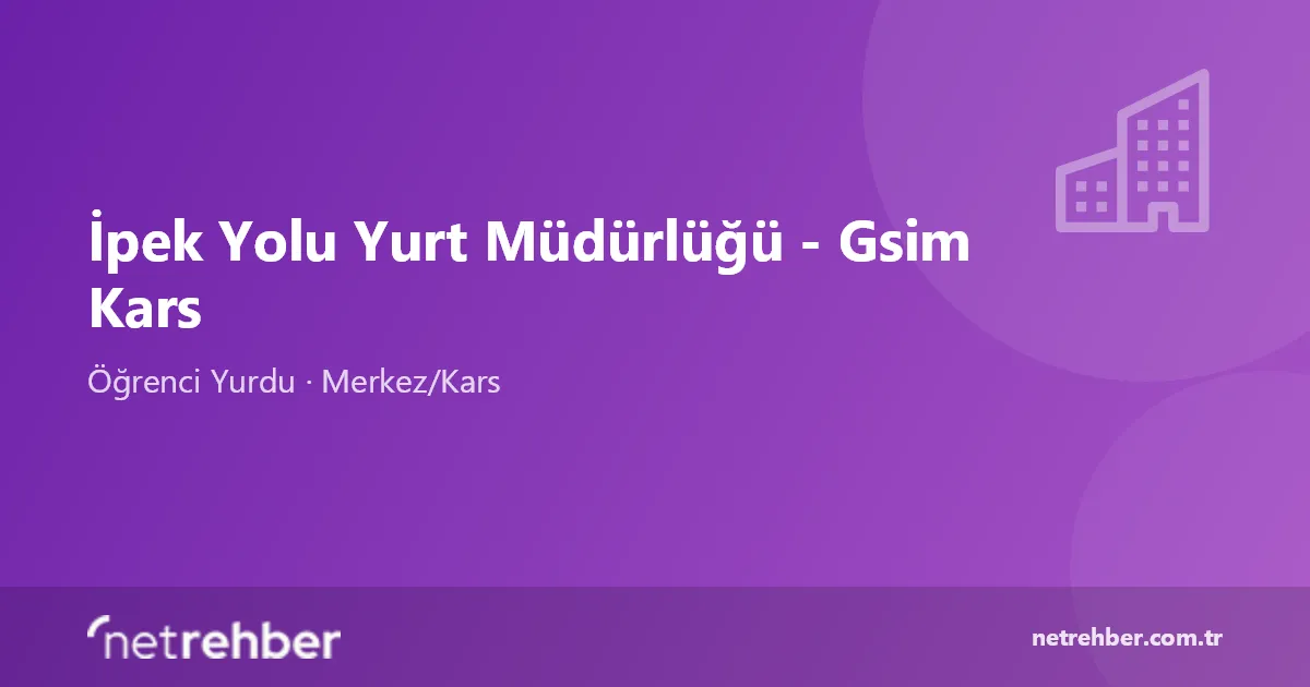 İpek Yolu Yurt Müdürlüğü - Gsim Kars kapak görseli