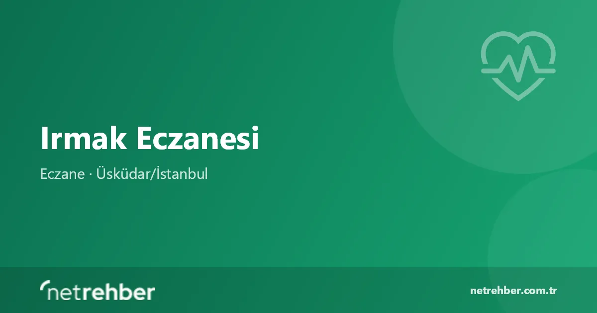 Irmak Eczanesi kapak görseli