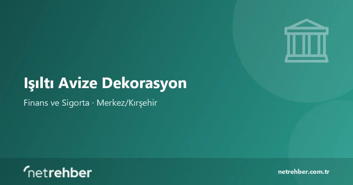 Işıltı Avize Dekorasyon kapak görseli