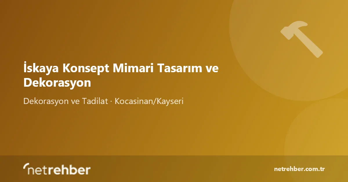 İskaya Konsept Mimari Tasarım ve Dekorasyon kapak görseli
