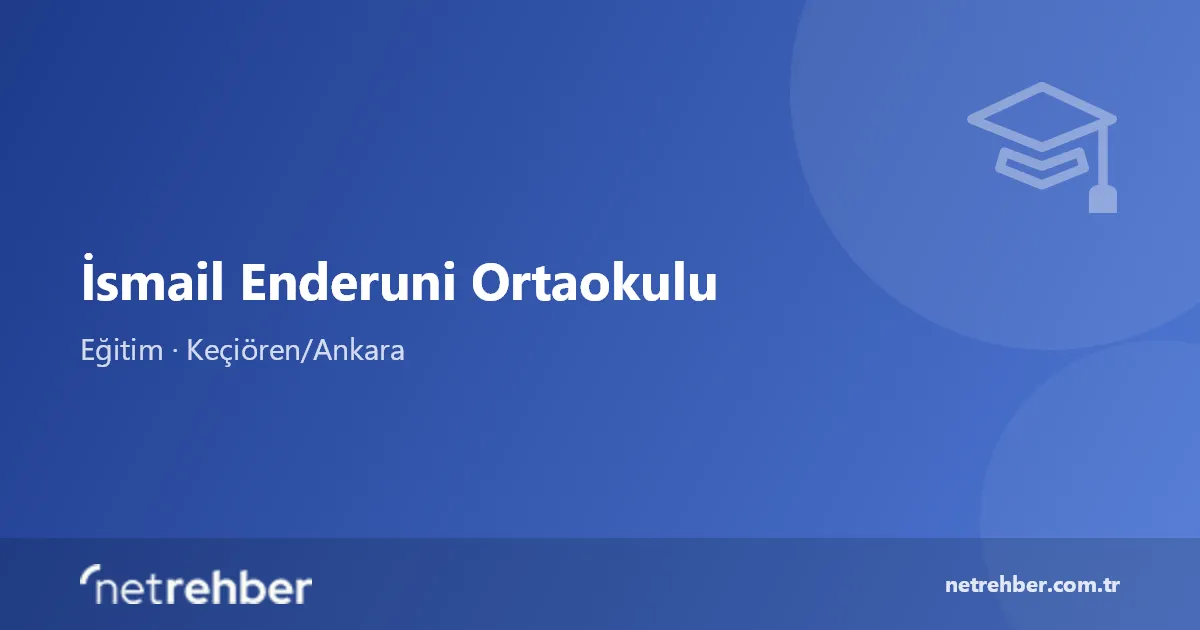İsmail Enderuni Ortaokulu kapak görseli