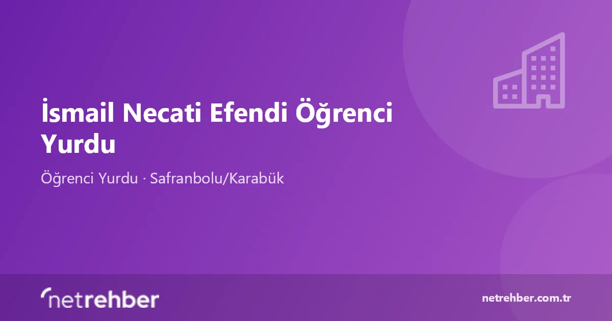İsmail Necati Efendi Öğrenci Yurdu kapak görseli