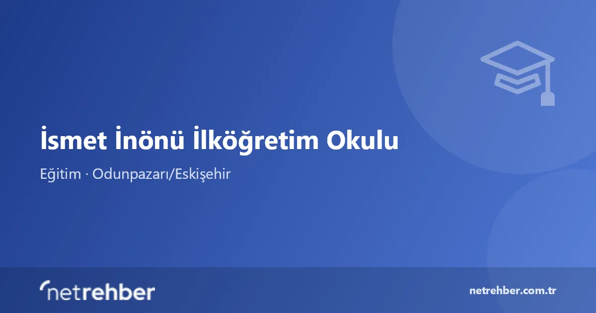 İsmet İnönü İlköğretim Okulu kapak görseli