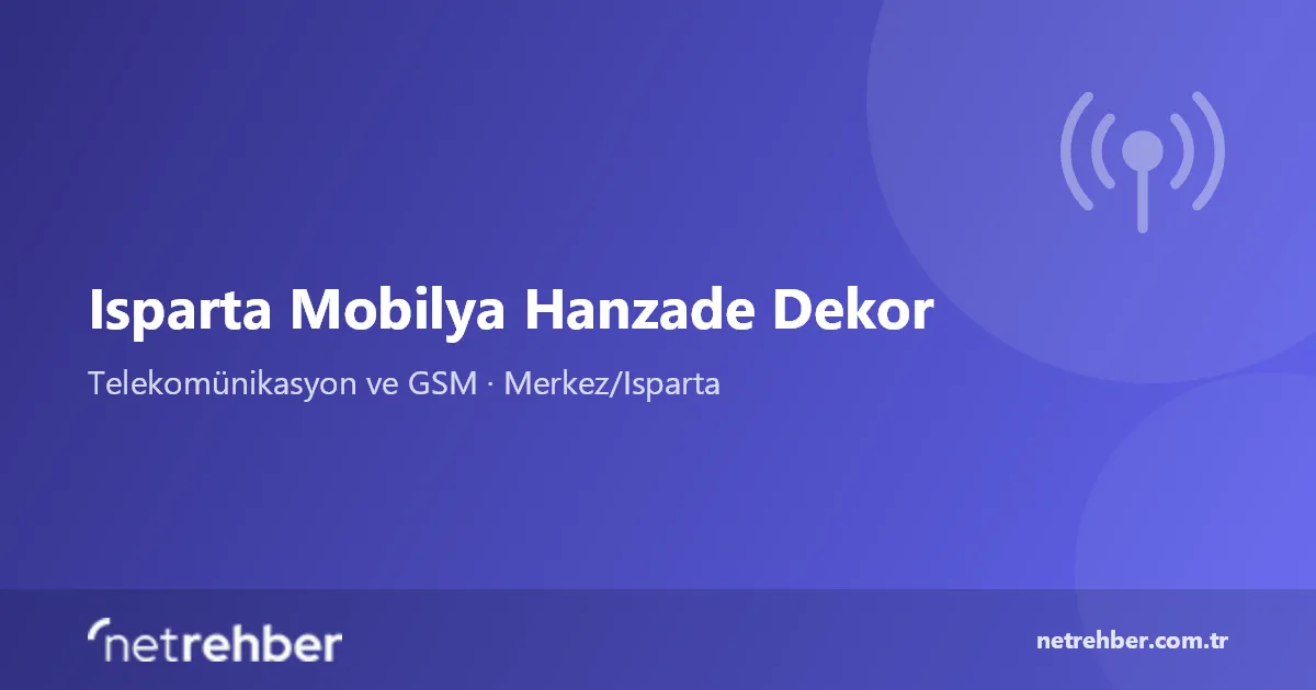 Isparta Mobilya Hanzade Dekor kapak görseli
