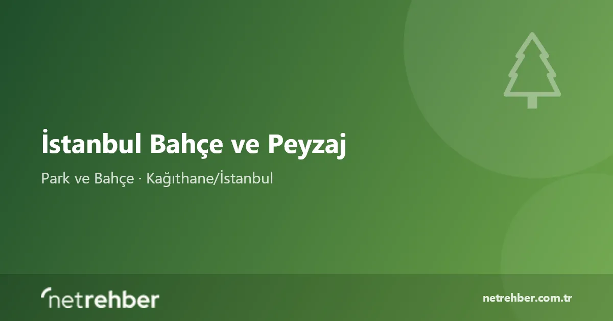 İstanbul Bahçe ve Peyzaj kapak görseli