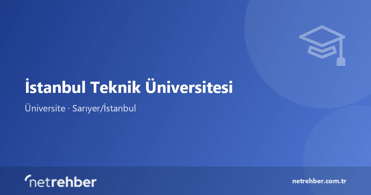 İstanbul Teknik Üniversitesi kapak görseli