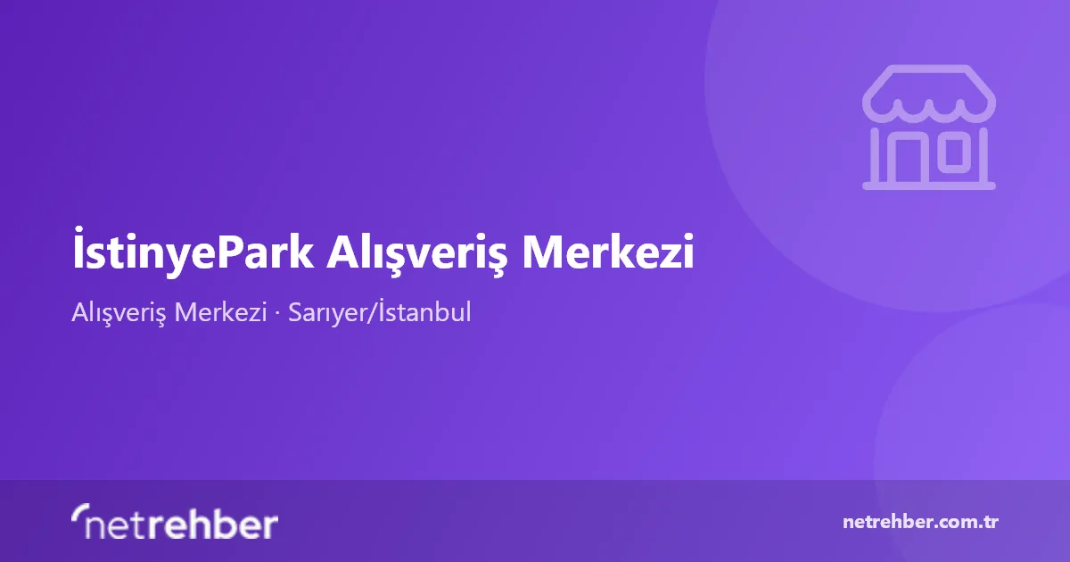 İstinyePark Alışveriş Merkezi kapak görseli