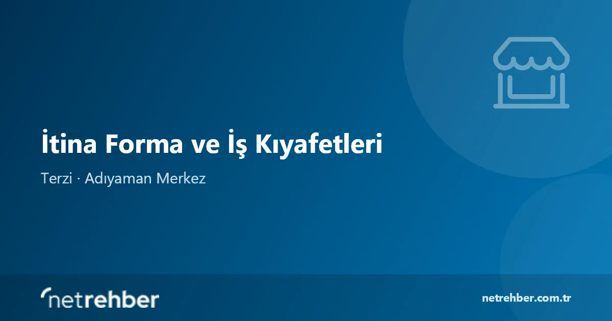 İtina Forma ve İş Kıyafetleri kapak görseli