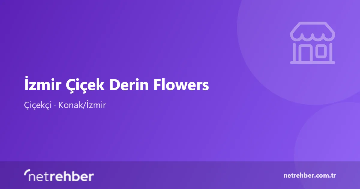 İzmir Çiçek Derin Flowers kapak görseli