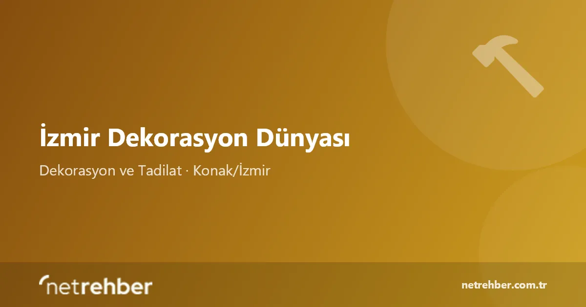 İzmir Dekorasyon Dünyası kapak görseli