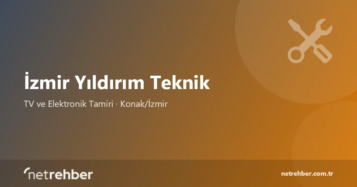 İzmir Yıldırım Teknik kapak görseli