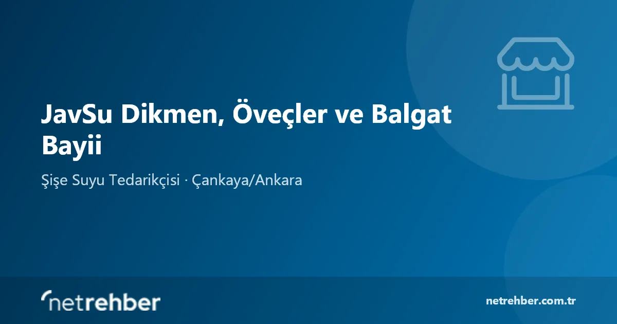 JavSu Dikmen, Öveçler ve Balgat Bayii kapak görseli