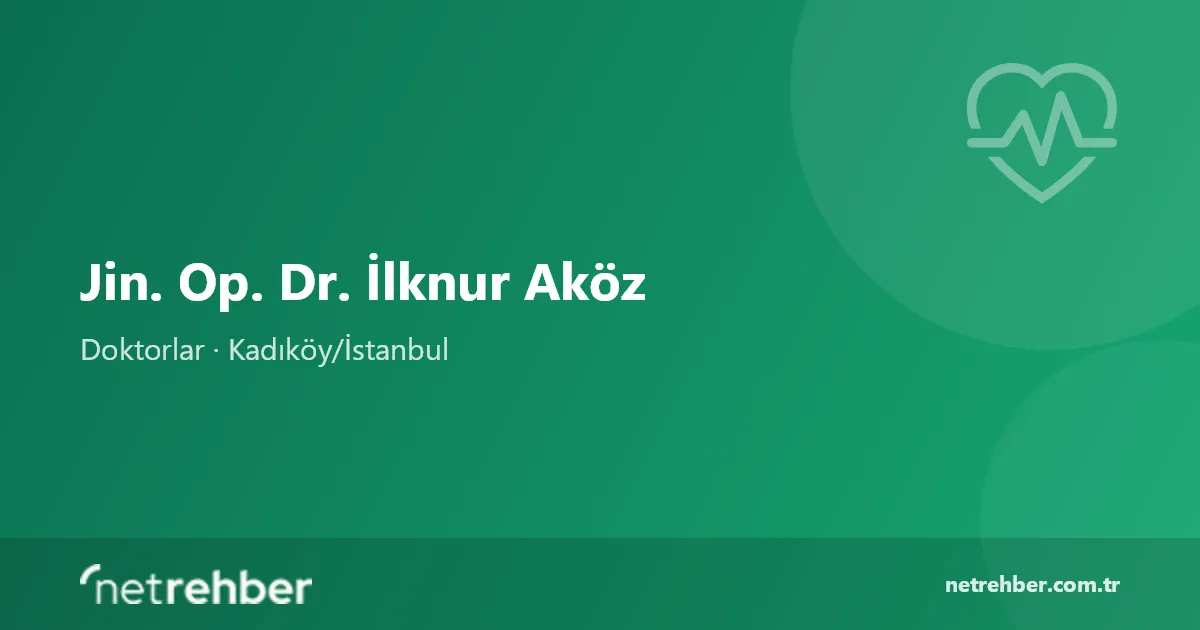 Jin. Op. Dr. İlknur Aköz kapak görseli