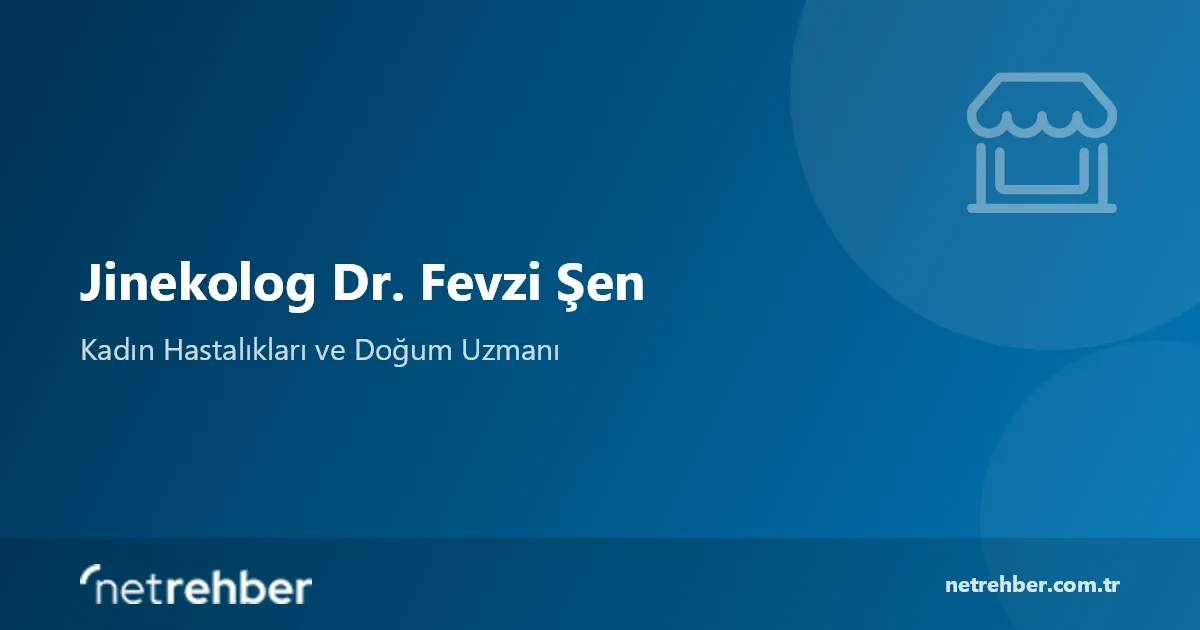 Jinekolog Dr. Fevzi Şen kapak görseli