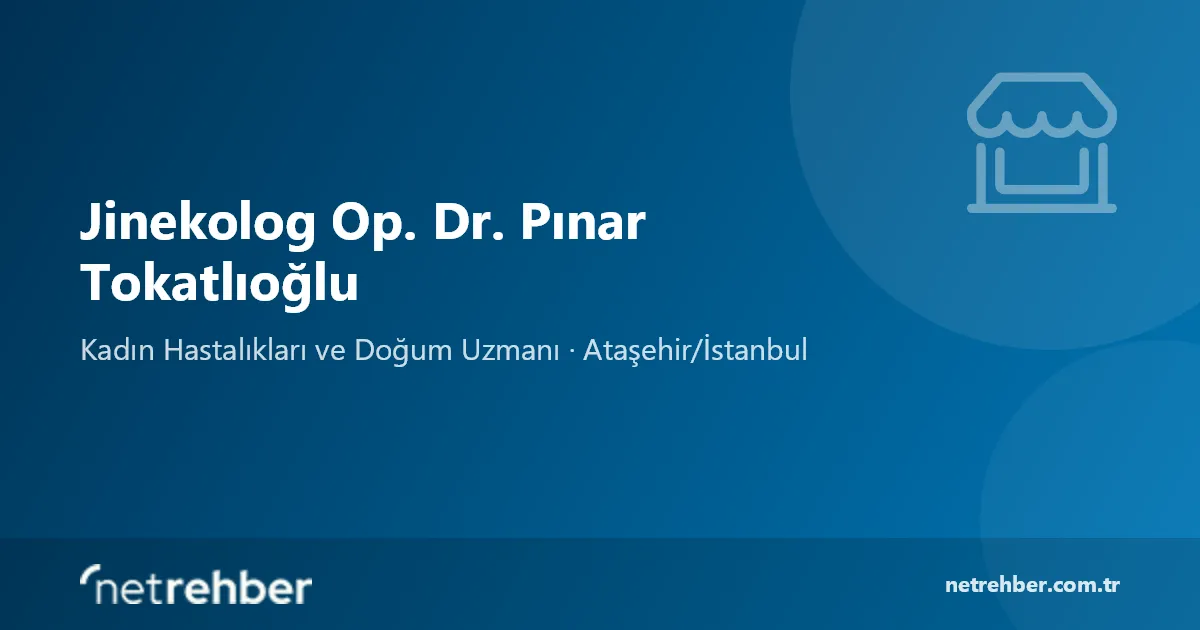 Jinekolog Op. Dr. Pınar Tokatlıoğlu kapak görseli